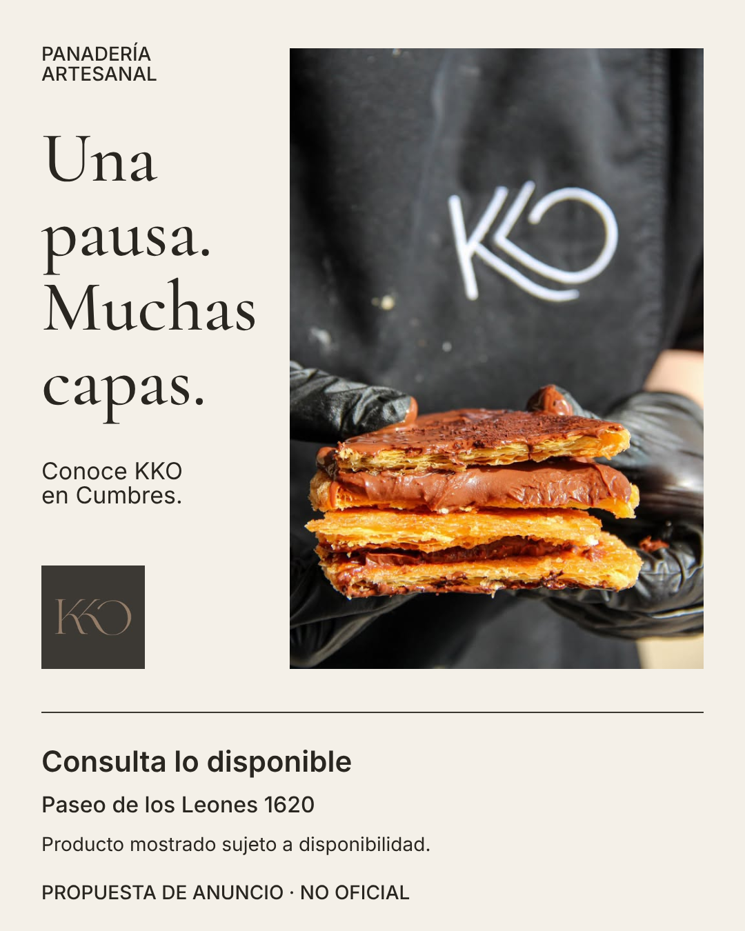 Propuesta de anuncio no oficial para KKO. Reutiliza el arte del primer post de muestra con etiqueta de anuncio. La campaña no está activa.